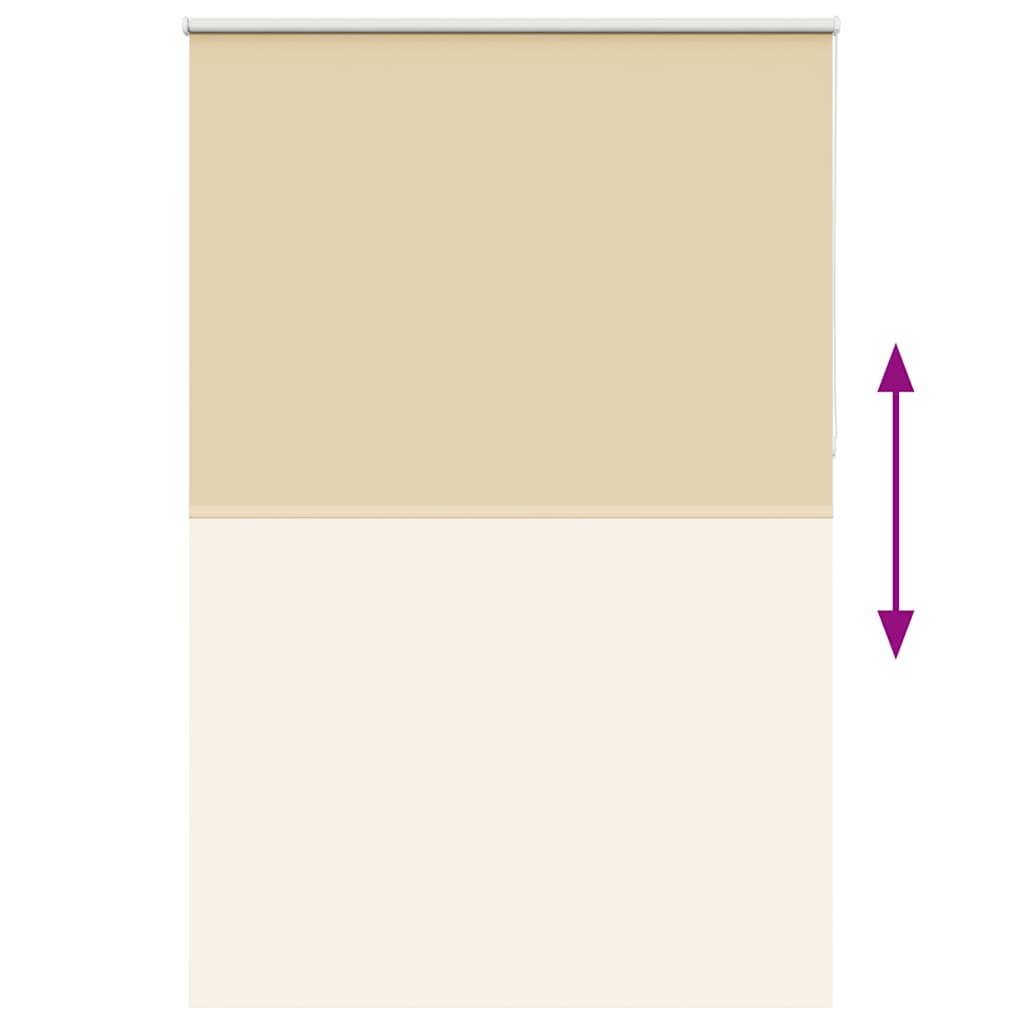 Roller Blind Blackout Beige 150x210 cm Fabric Width 146.6 cm Polyester