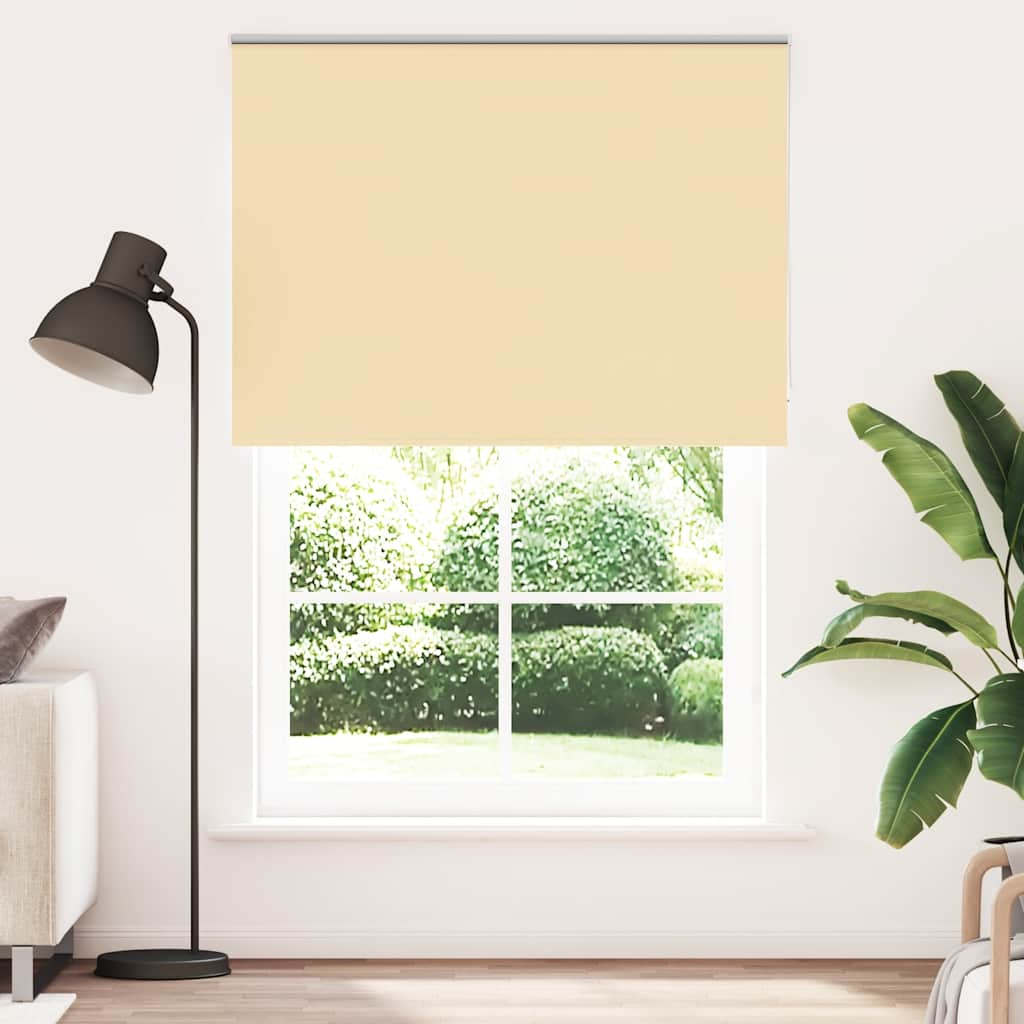 Roller Blind Blackout Beige 150x230 cm Fabric Width 146.6 cm Polyester