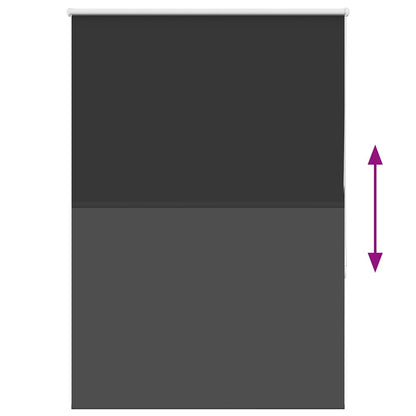 Roller Blind Blackout Black 115x130 cm Fabric Width 110.7 cm Polyester