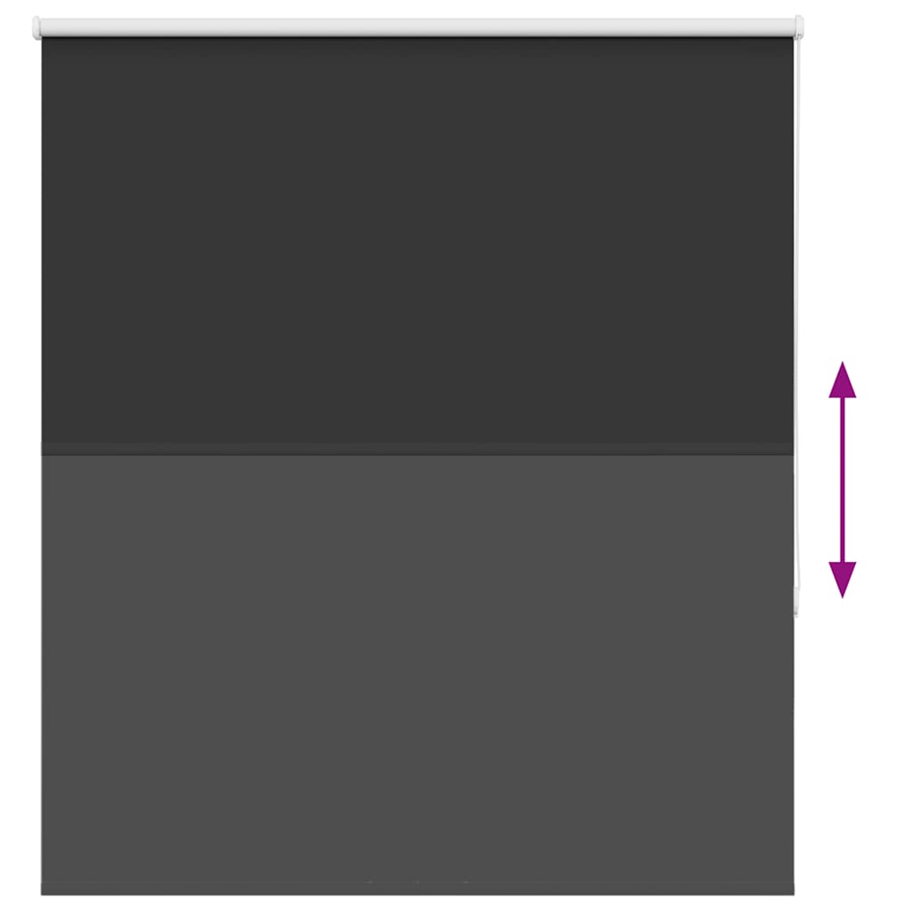 Roller Blind Blackout Black 140x175 cm Fabric Width 136.6 cm Polyester
