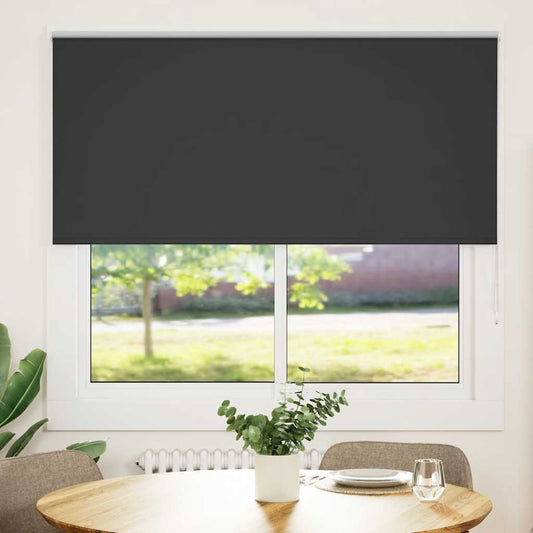 Roller Blind Blackout Black 150x175 cm Fabric Width 146.6 cm Polyester