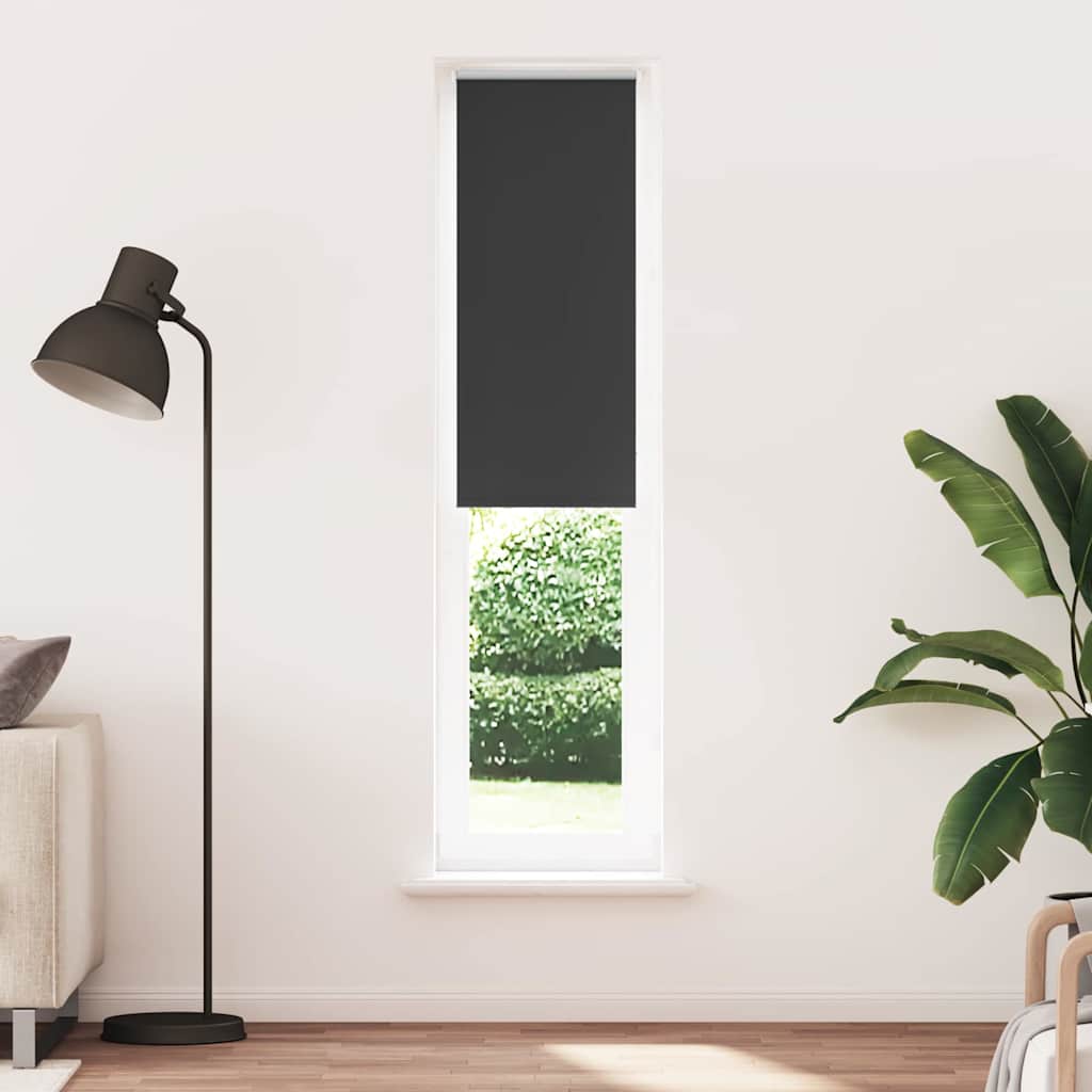 Roller Blind Blackout Black 40x230 cm Fabric Width 35.7 cm Polyester