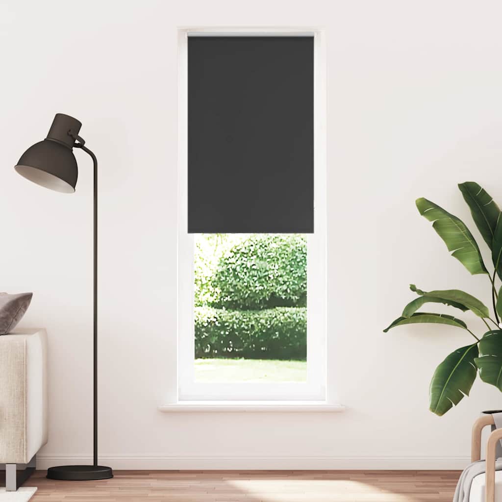 Roller Blind Blackout Black 85x230 cm Fabric Width 80.7 cm Polyester
