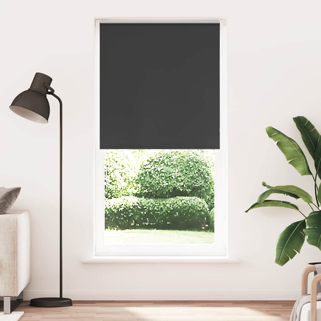 Roller Blind Blackout Black 95x230 cm Fabric Width 90.7 cm
