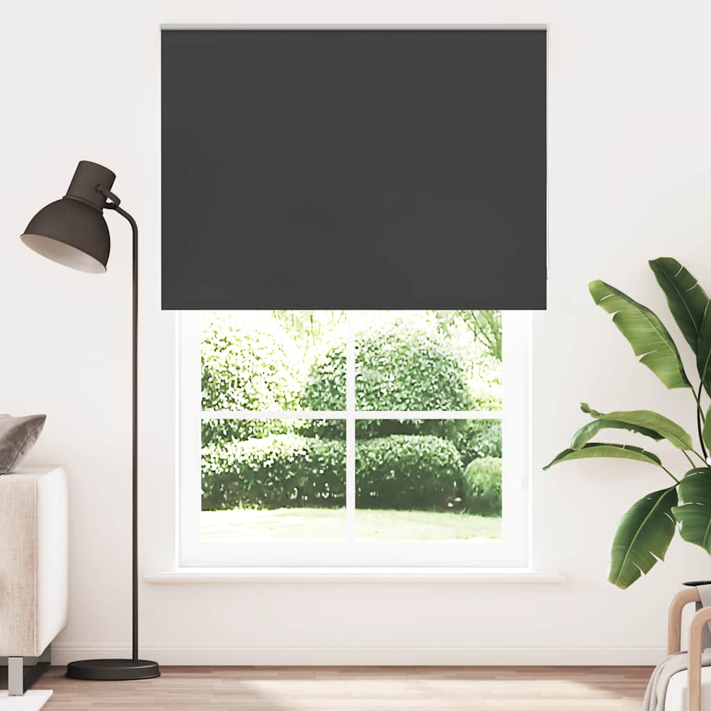 Roller Blind Blackout Black 145x230 cm Fabric Width 141,6 cm Polyester