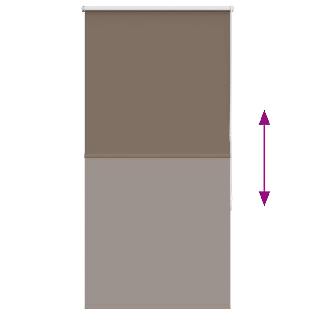 Roller Blind Blackout Coffee 80x130 cm Fabric Width 75.7 cm Polyester