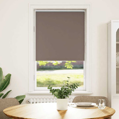 Roller Blind Blackout Coffee 80x130 cm Fabric Width 75.7 cm Polyester