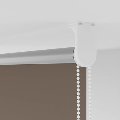 Roller Blind Blackout Coffee 130x130 cm Fabric Width 126.6 cm