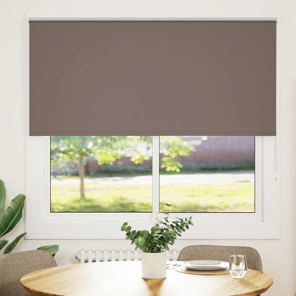 Roller Blind Blackout Coffee 160x130 cm Fabric Width 156.6 cm Polyester