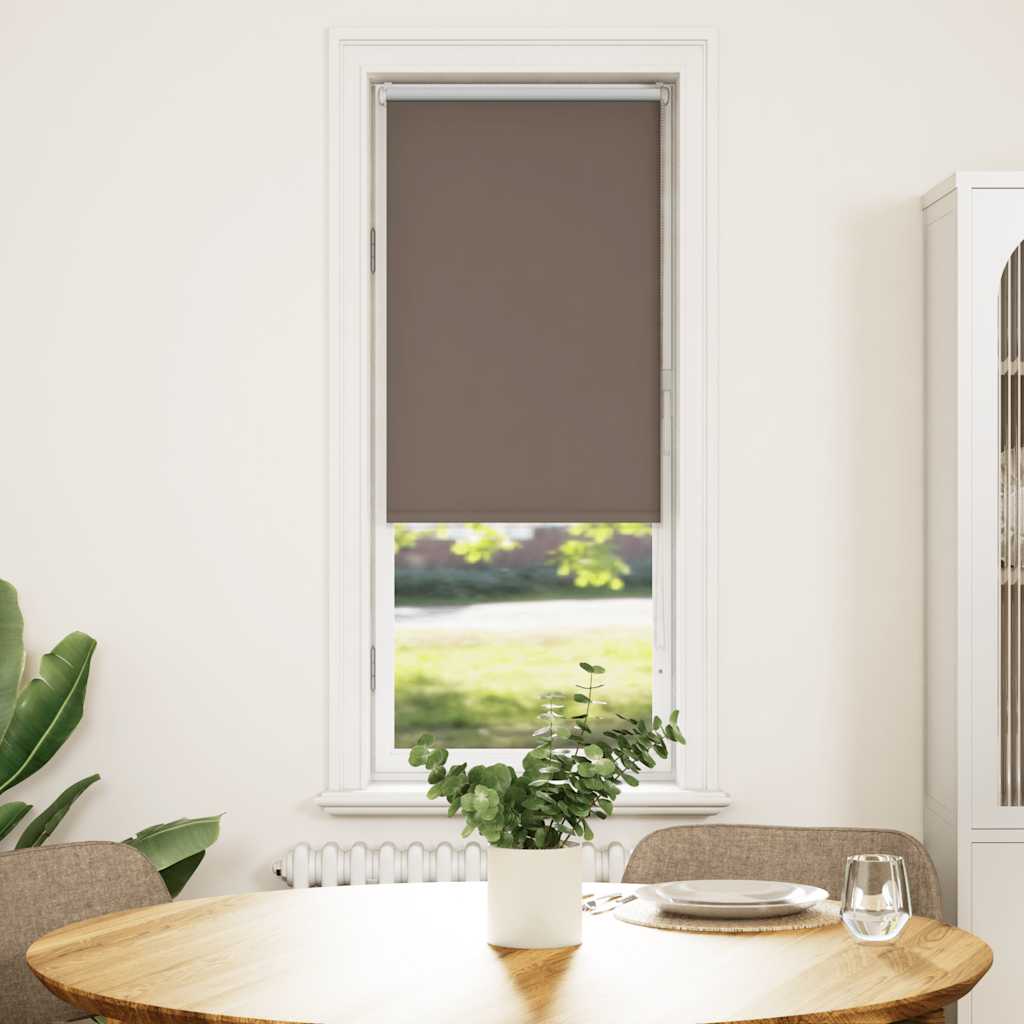 Roller Blind Blackout Coffee 60x150 cm Fabric Width 55.7 cm