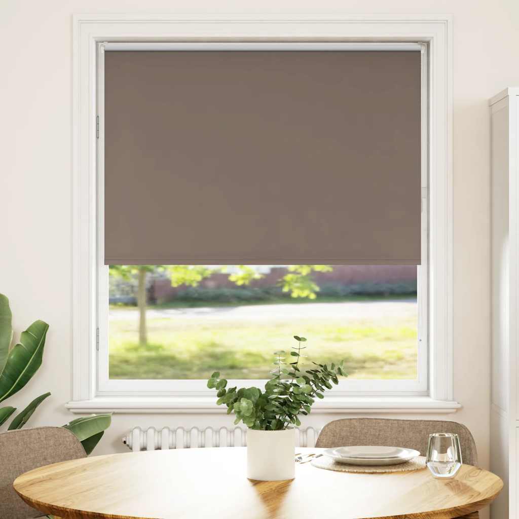 Roller Blind Blackout Coffee 110x150 cm Fabric Width 105.7 cm Polyester