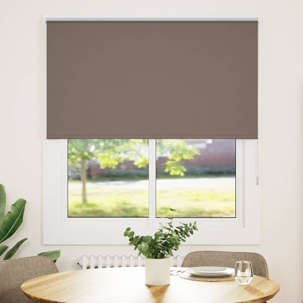 Roller Blind Blackout Coffee 120x150 cm Fabric Width 116.6 cm Polyester