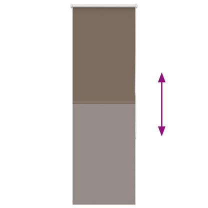Roller Blind Blackout Coffee 55x175 cm Fabric Width 50.7 cm Polyester