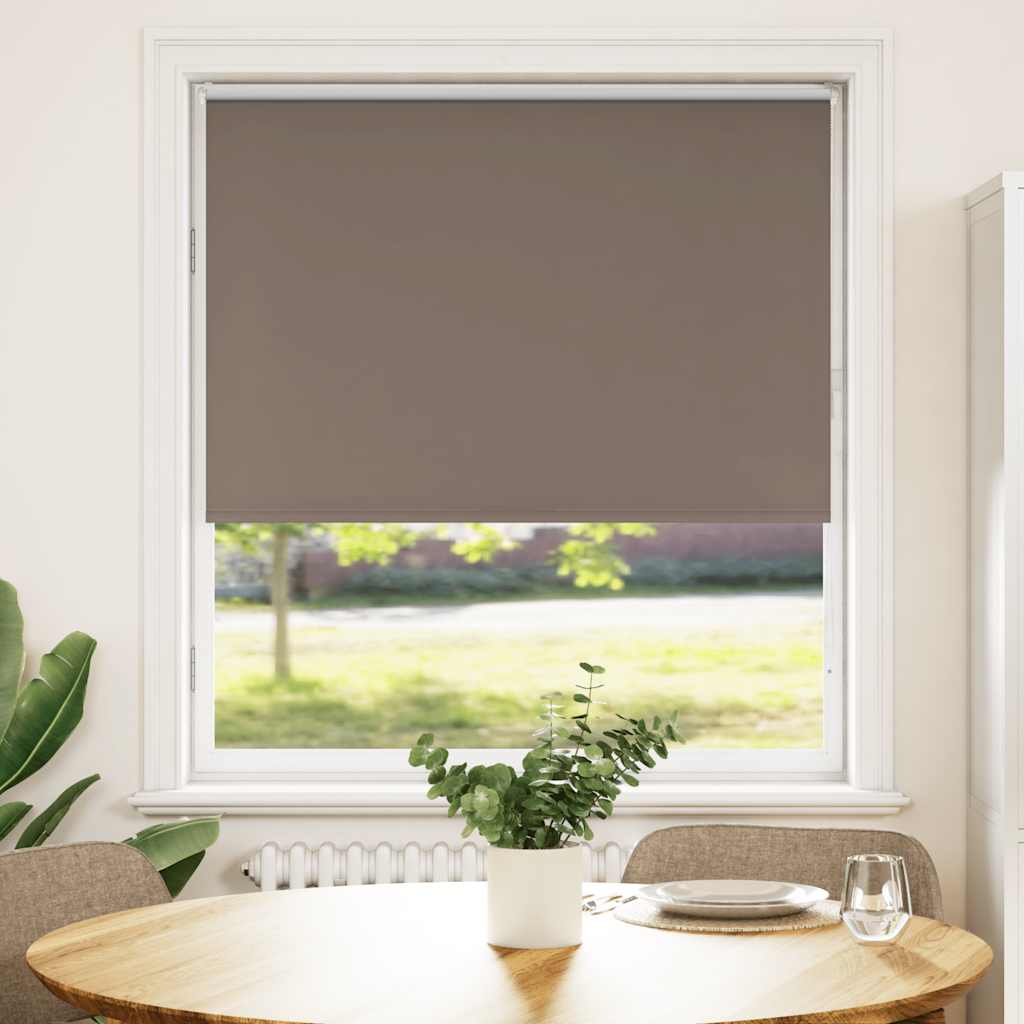 Roller Blind Blackout Coffee 115x175 cm Fabric Width 110.7 cm Polyester