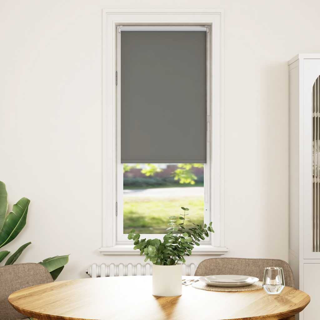Roller Blind Blackout Grey 60x130 cm Fabric Width 55,7 cm Polyester