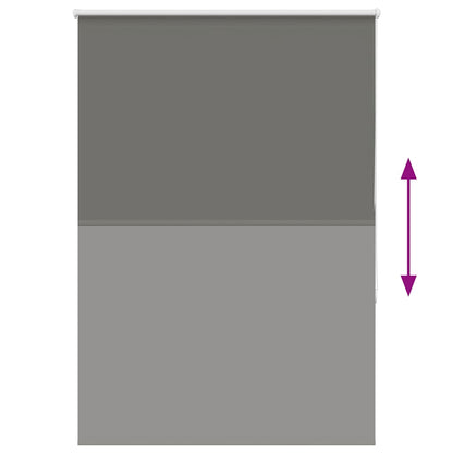 Roller Blind Blackout Grey 100x130 cm Fabric Width 95.7 cm Polyester