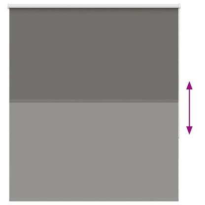 Roller Blind Blackout Grey 130x130 cm Fabric Width 126.6 cm Polyester