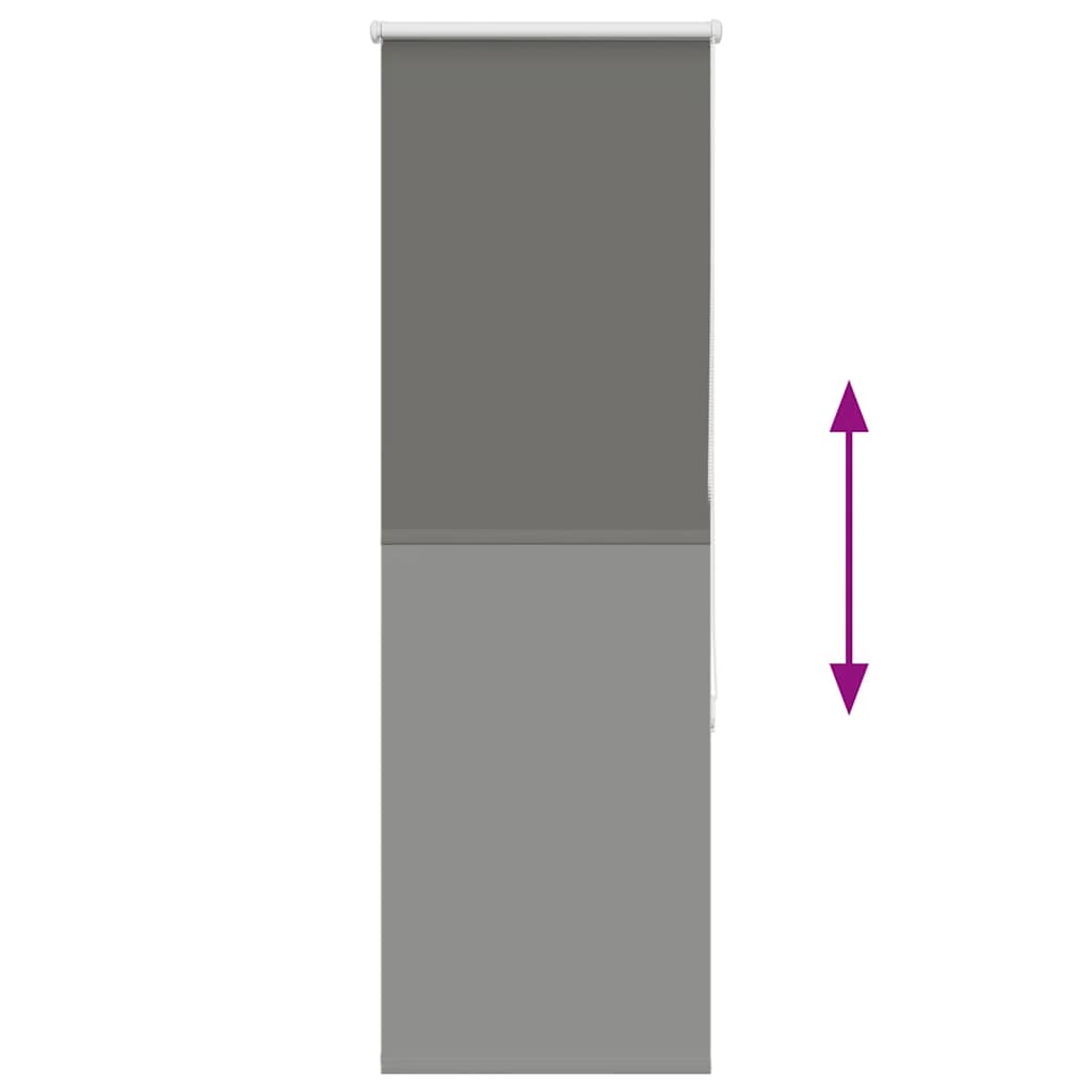 Roller Blind Blackout Grey 40x150 cm Fabric Width 35.7 cm Polyester