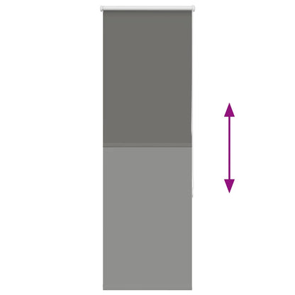 Roller Blind Blackout Grey 40x150 cm Fabric Width 35.7 cm Polyester