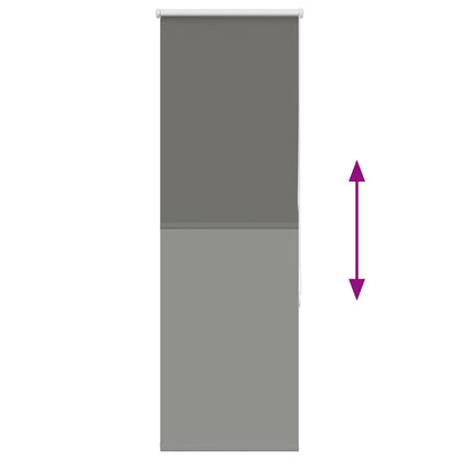 Roller Blind Blackout Grey 55x150 cm Fabric Width 50.7 cm Polyester