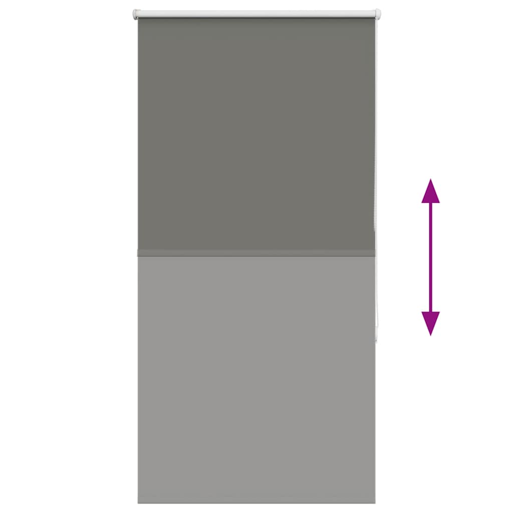 Roller Blind Blackout Grey 80x150 cm Fabric Width 75.7 cm Polyester