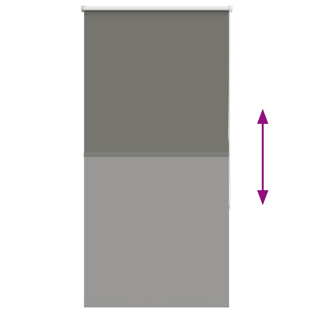 Roller Blind Blackout Grey 85x150 cm Fabric Width 80.7 cm Polyester