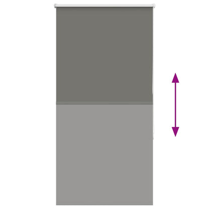 Roller Blind Blackout Grey 85x150 cm Fabric Width 80.7 cm Polyester