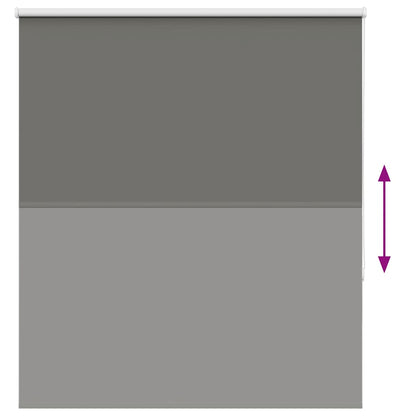 Roller Blind Blackout Grey 125x150 cm Fabric Width 121.6 cm Polyester