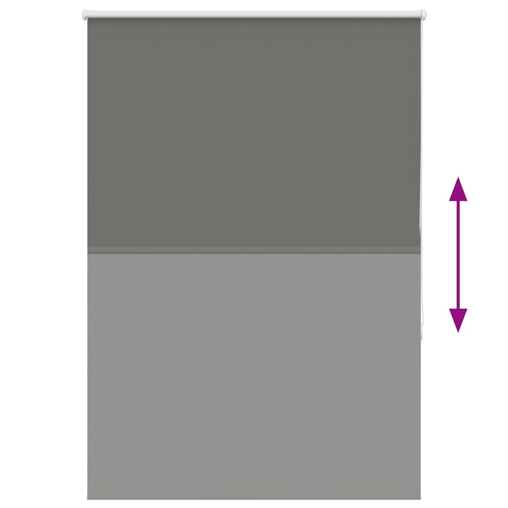 Roller Blind Blackout Grey 90x175 cm Fabric Width 85.7 cm Polyester