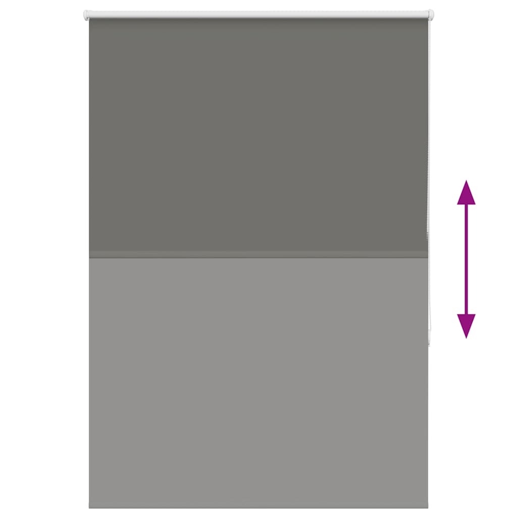 Roller Blind Blackout Grey 95x175 cm Fabric Width 90,7 cm Polyester