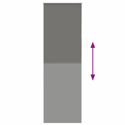 Roller Blind Blackout Grey 85x210 cm Fabric Width 80.7 cm Polyester