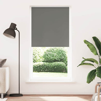 Roller Blind Blackout Grey 100x210 cm Fabric Width 95.7 cm Polyester