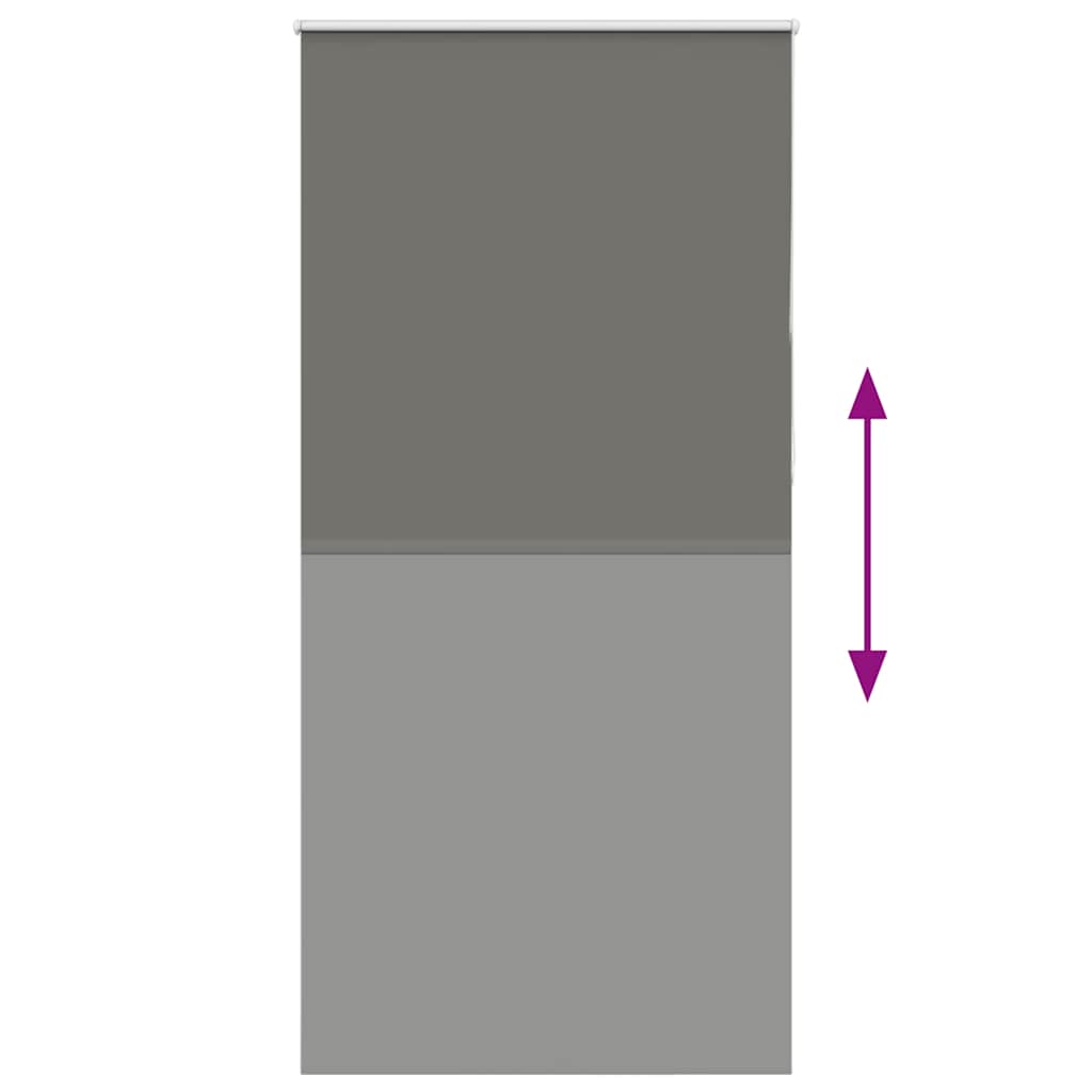 Roller Blind Blackout Grey 100x210 cm Fabric Width 95.7 cm Polyester