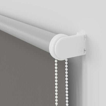 Roller Blind Blackout Grey 120x210 cm Fabric Width 116.6 cm Polyester
