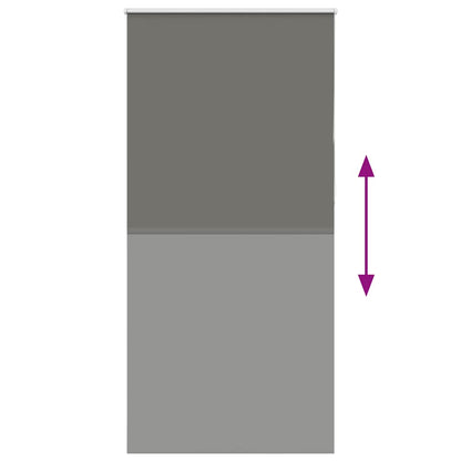 Roller Blind Blackout Grey 95x230 cm Fabric Width 90.7 cm Polyester