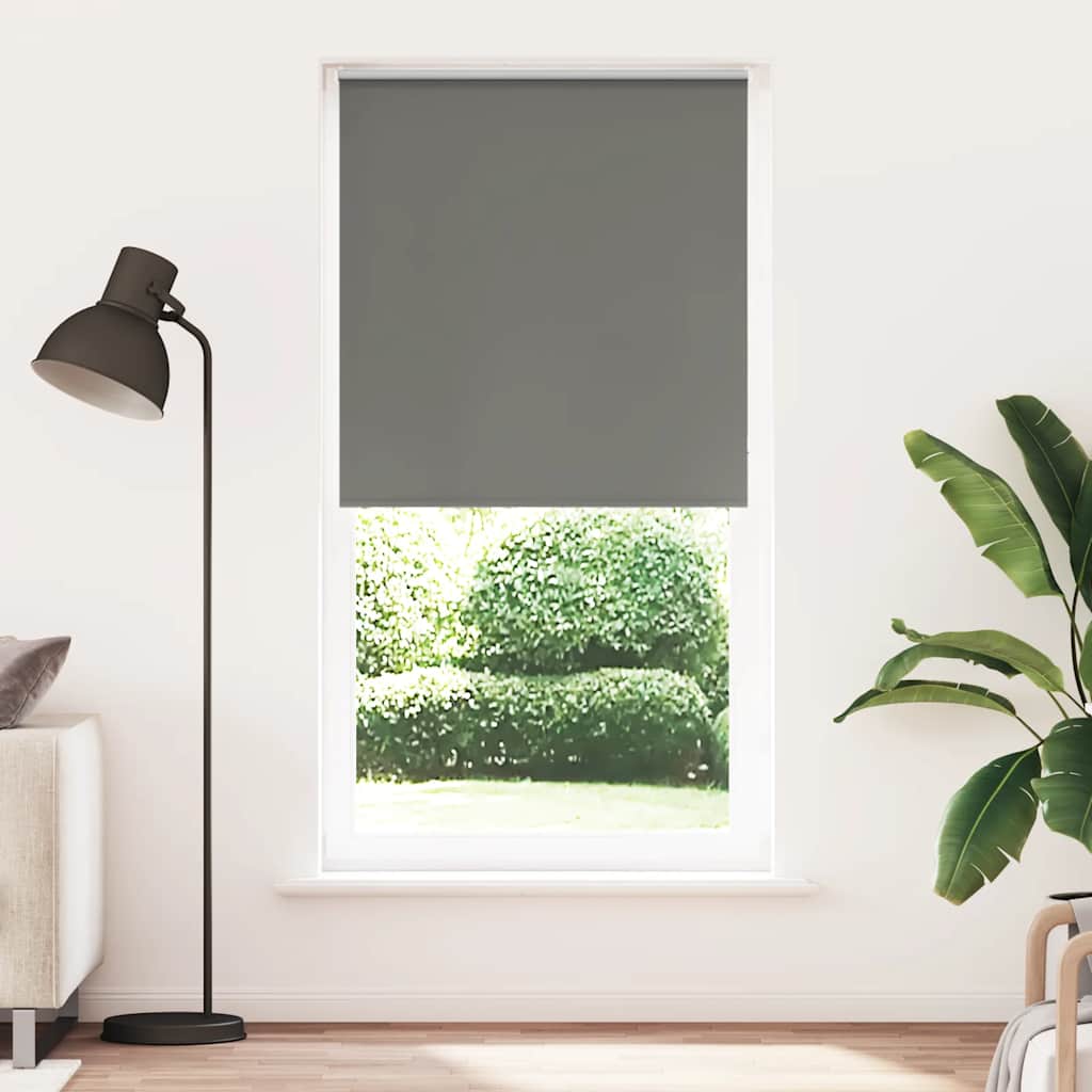 Roller Blind Blackout Grey 95x230 cm Fabric Width 90.7 cm Polyester