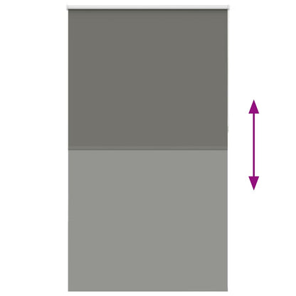 Roller Blind Blackout Grey 120x230 cm Fabric Width 116.6 cm Polyester