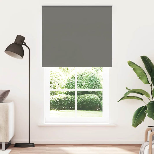 Roller Blind Blackout Grey 135x230 cm Fabric Width 131.6 cm Polyester