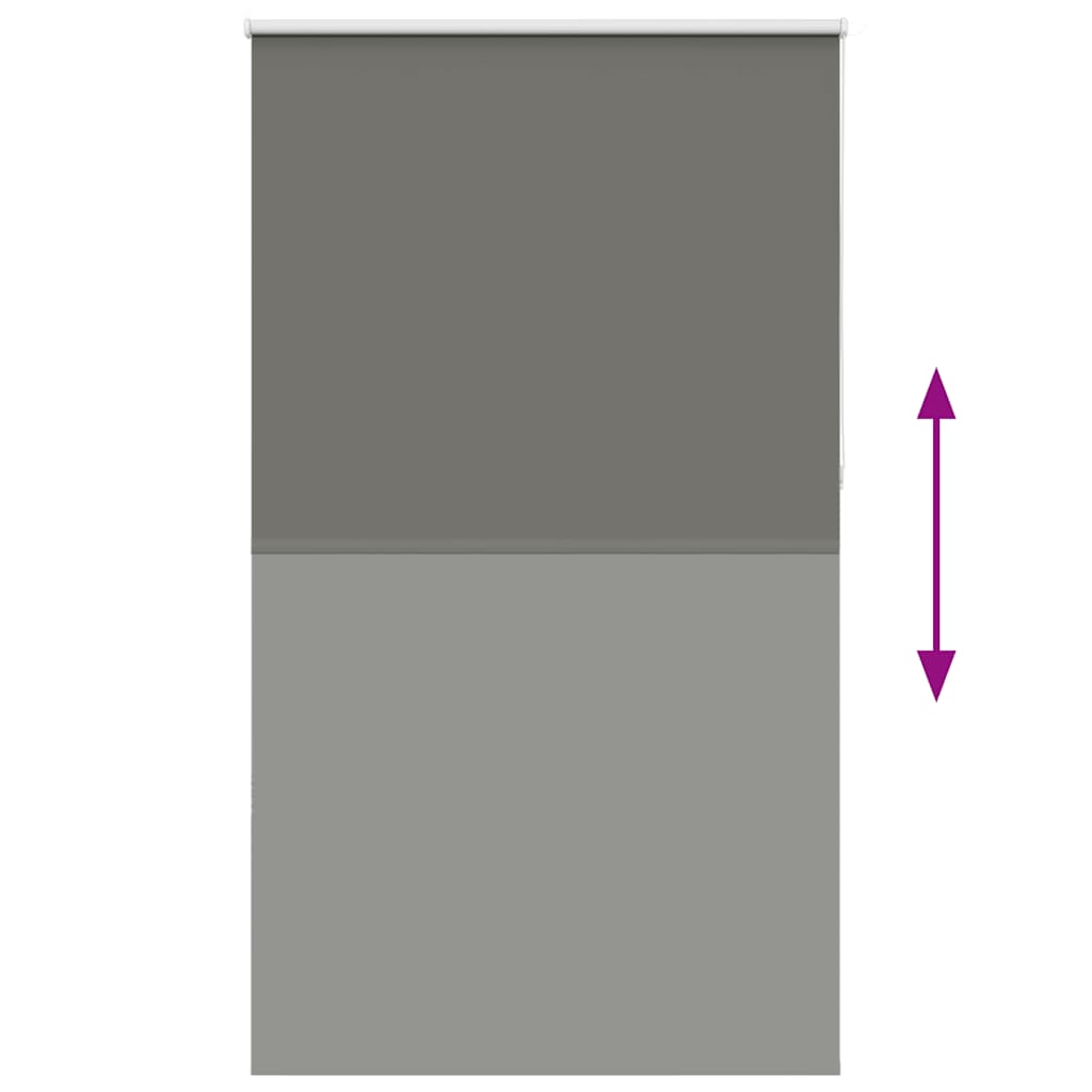 Roller Blind Blackout Grey 140x230 cm Fabric Width 136.6 cm Polyester