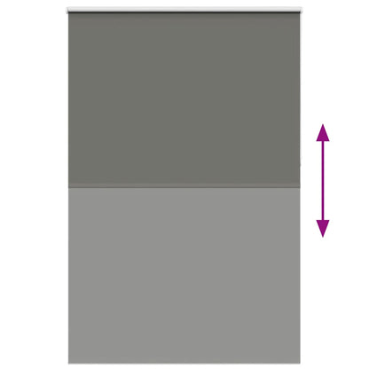Roller Blind Blackout Grey 150x230 cm Fabric Width 146.6 cm Polyester