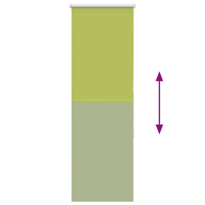 Roller Blind Blackout Leaves Green 40x130 cm Fabric Width 35.7 cm Polyester