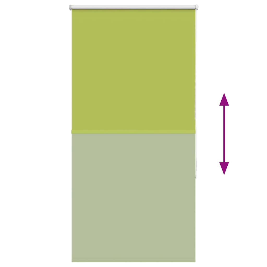 Roller Blind Blackout Leaves Green 75x130 cm Fabric Width 70.7 cm Polyester