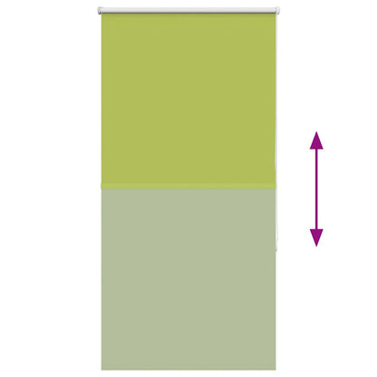 Roller Blind Blackout Leaves Green 75x130 cm Fabric Width 70.7 cm Polyester