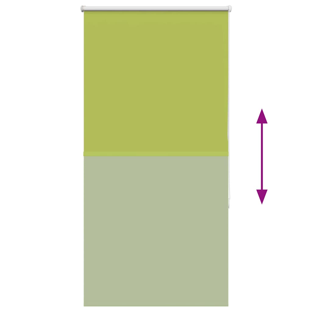 Roller Blind Blackout Leaves Green 80x130 cm Fabric Width 75.7 cm Polyester