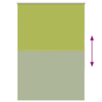 Roller Blind Blackout Leaves Green 115x130 cm Fabric Width 110.7 cm Polyester