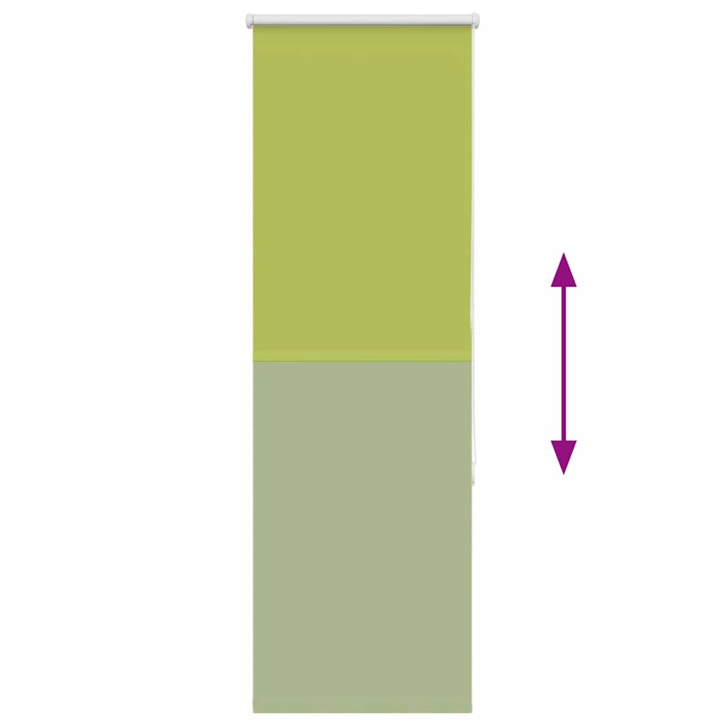 Roller Blind Blackout Leaves Green 40x150 cm Fabric Width 35.7 cm Polyester