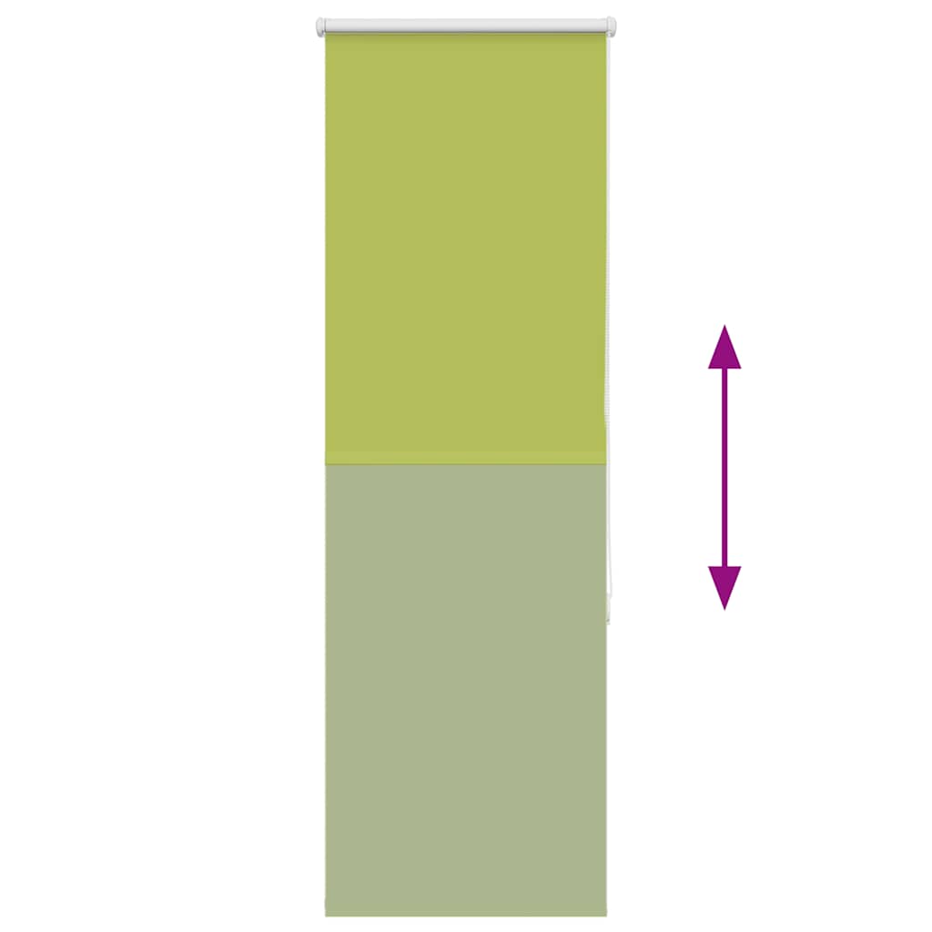 Roller Blind Blackout Leaves Green 45x150 cm Fabric Width 40.7 cm Polyester