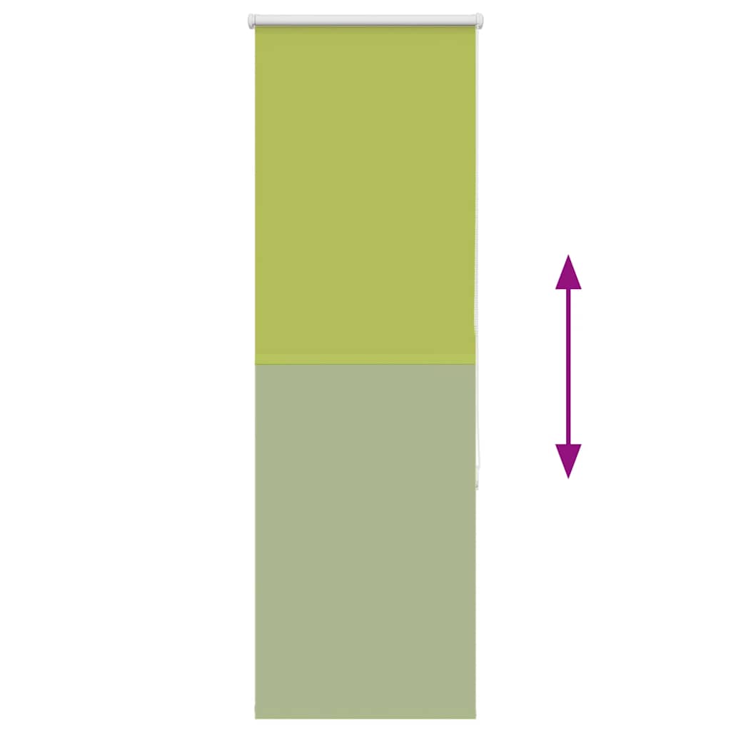 Roller Blind Blackout Leaves Green 50x150 cm Fabric Width 45.7 cm Polyester