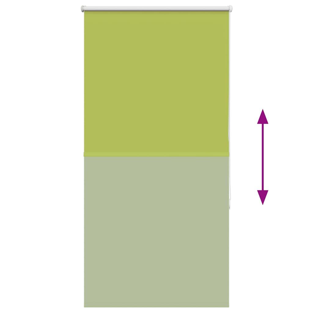 Roller Blind Blackout Leaves Green 65x150 cm Fabric Width 60.7 cm Polyester