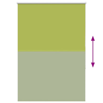 Roller Blind Blackout Leaves Green 100x150 cm Fabric Width 95.7 cm Polyester